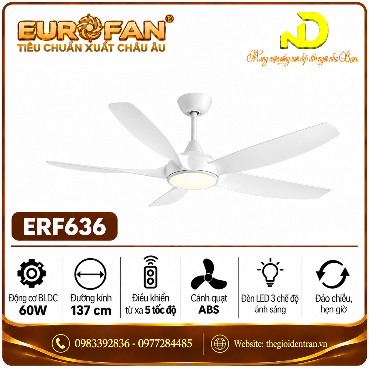 Quạt trần Eurofan ERF636